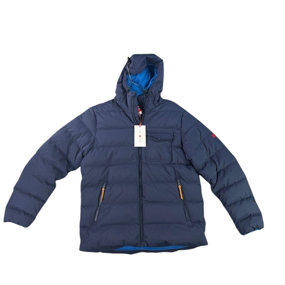 Best Made Co Down Jacket Mens Medium Navy Blue 800 Fill Power Hooded Puffer